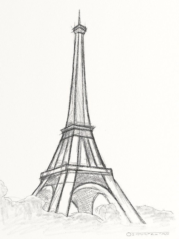 600x800 Eiffel Tower Paris - Eiffel Tower Easy Sketch