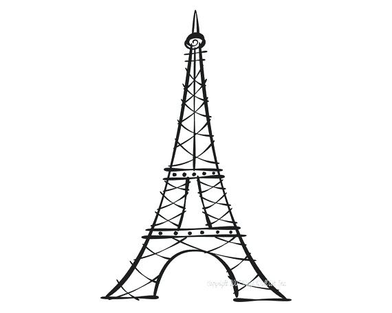 570x456 How To Draw The Eiffel Tower Tower Easy Drawing Eiffel Tower Paris - Eiffel Tower Easy Sketch