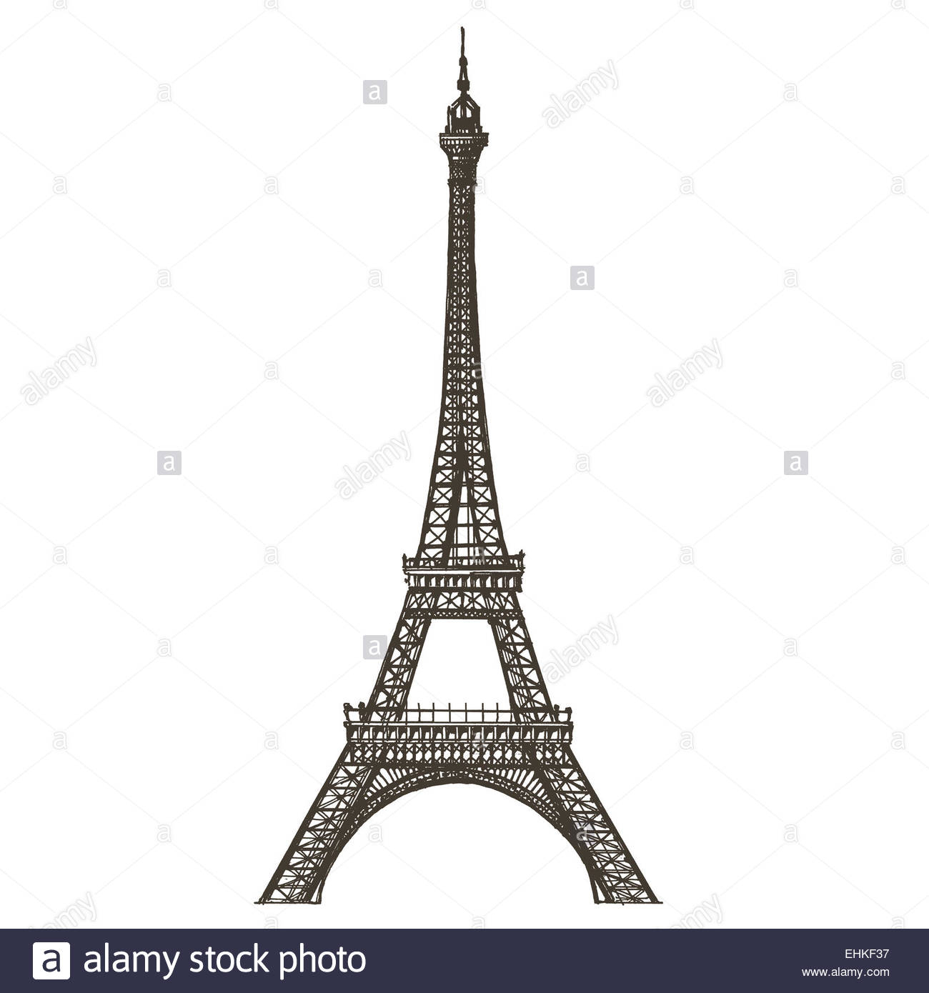 1300x1390 Sketch Of Eiffel Tower Eiffel Tower Paris France On A White - Eiffel Tower Paris Sketch