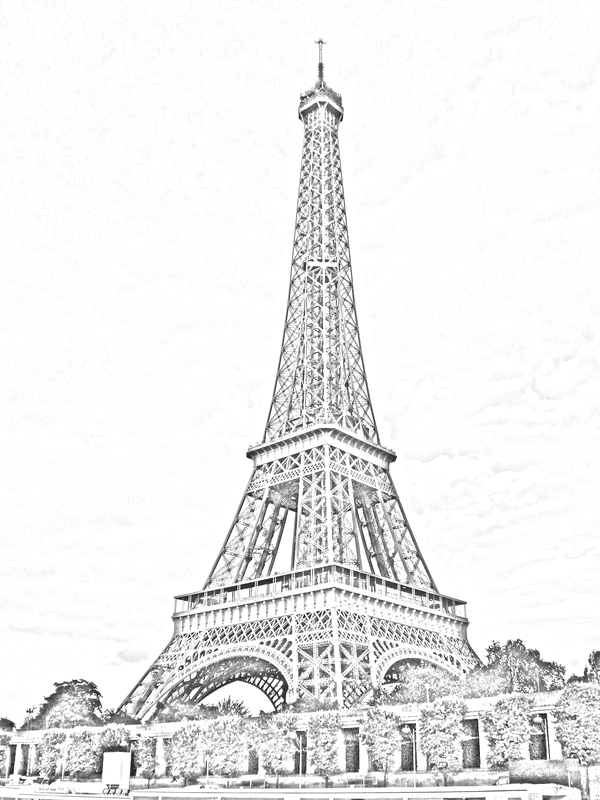 600x800 Eiffel Tower, Paris Sketch By ~878952 Paris - Eiffel Tower Paris Sketch