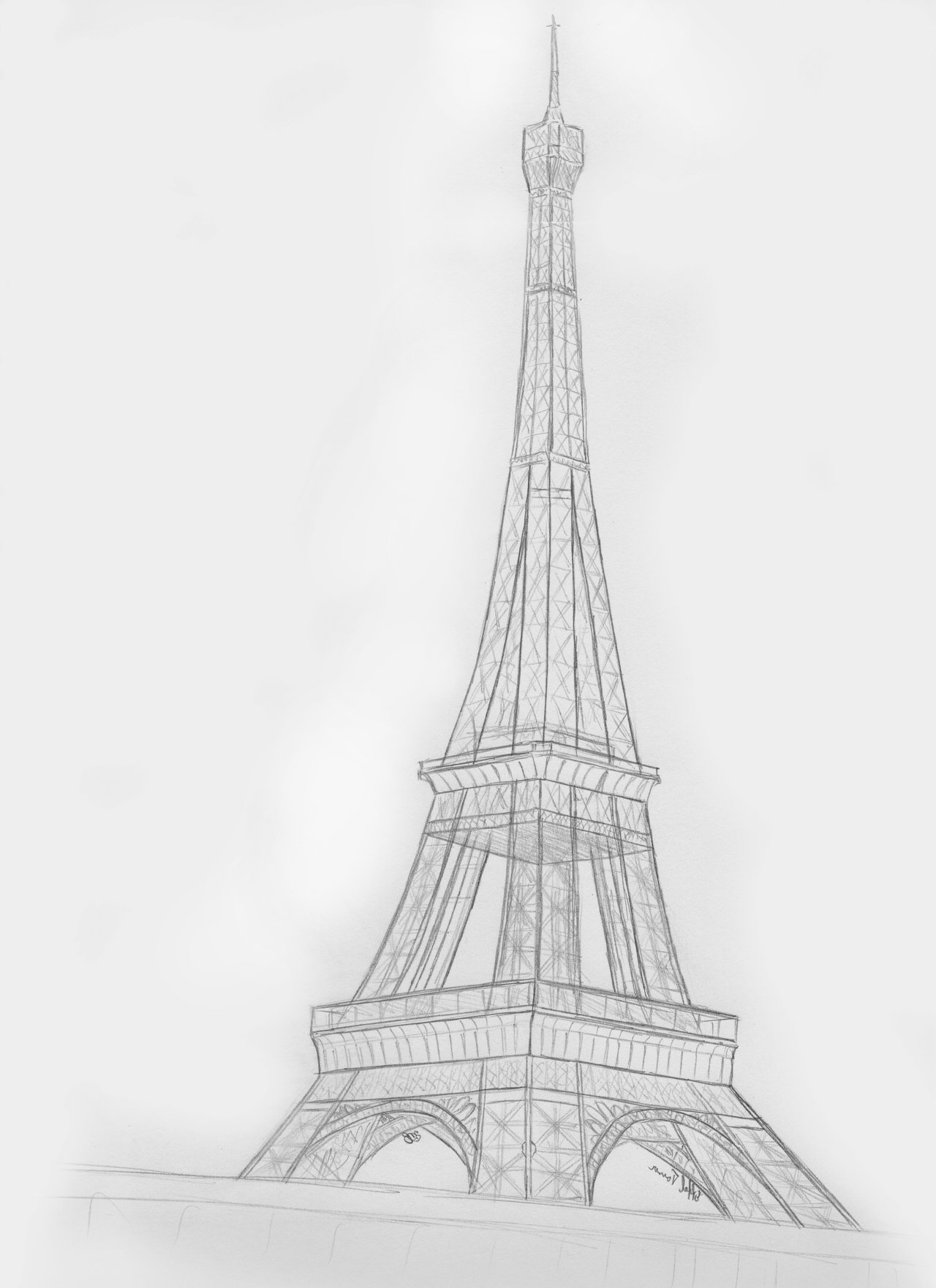 1280x1762 Paris Tower Pencil Painting Pics Pencil Sketch Eiffel Tower Eiffel - Eiffel Tower Pencil Sketch