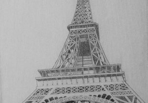 300x210 Paris Tower Pencil Painting Pics Pencil Sketch Of Eiffel Tower - Eiffel Tower Pencil Sketch