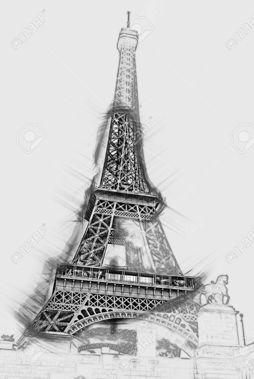 870x1300 Pencil Sketch Of Eiffel Tower Pencil Sketches Of Eiffel Tower Pics - Eiffel Tower Pencil Sketch