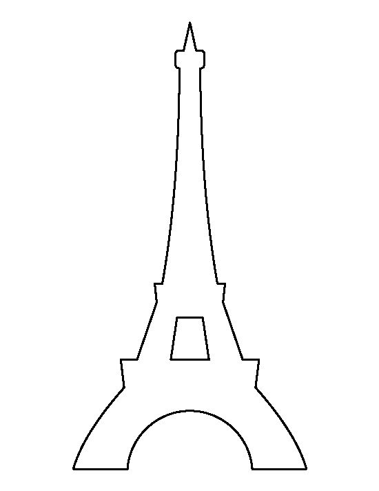 550x712 Collection Of Eiffel Tower Outline Drawing High Quality - Eiffel Tower Simple Sketch