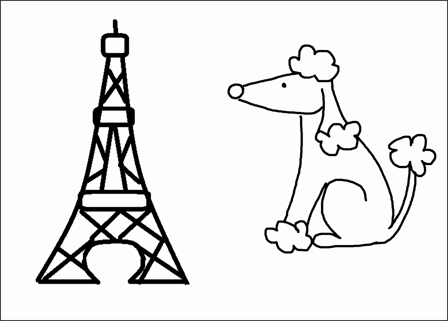 1536x1101 Simple Eiffel Tower Drawing Eiffel Tower In A Simple Sketch Style - Eiffel Tower Simple Sketch