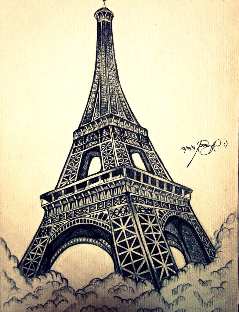 783x1021 Eiffel Tower Sketch - Eiffel Tower Sketch