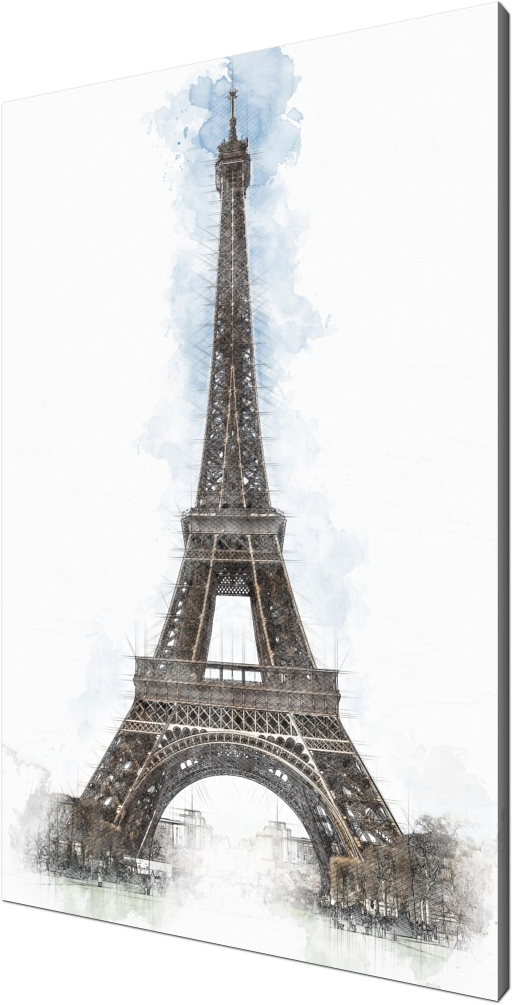 512x1005 Eiffel Tower Sketch By Cornel Vlad - Eiffel Tower Sketch
