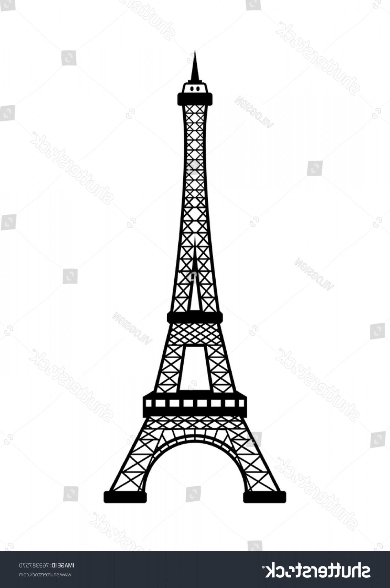 1273x1920 Eiffel Tower Clip Art Vector Arenawp - Eiffel Tower Sketch Black And White