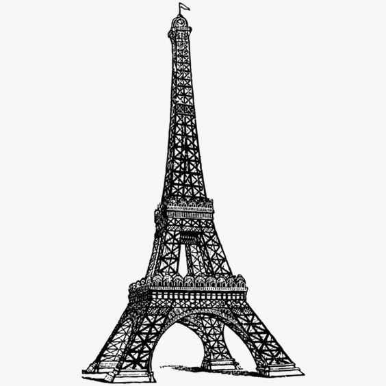 564x564 Eiffel Tower Clipart Black And White Amp Eiffel Tower Clip Art Black - Eiffel Tower Sketch Black And White