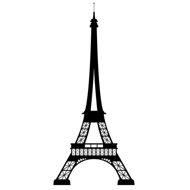 800x800 Eiffel Tower Clipart Kid - Eiffel Tower Sketch Black And White