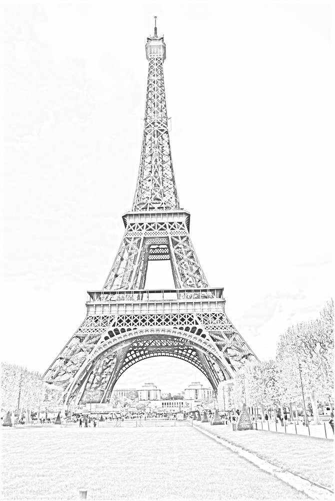 Eiffel Tower Simple Sketch at PaintingValley.com | Explore collection ...