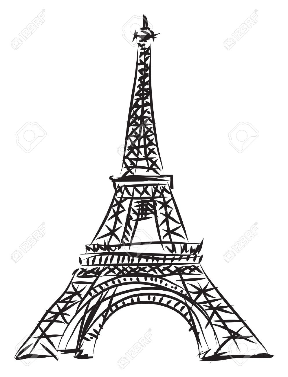 995x1300 The Eiffel Tower Drawing 18 Drawings 7 - Eiffel Tower Sketch Easy