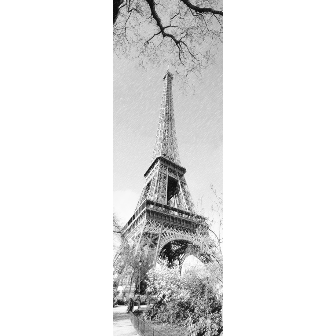 1100x1100 Old Time Eiffel Tower Sketch (Long) - Eiffel Tower Sketch Images