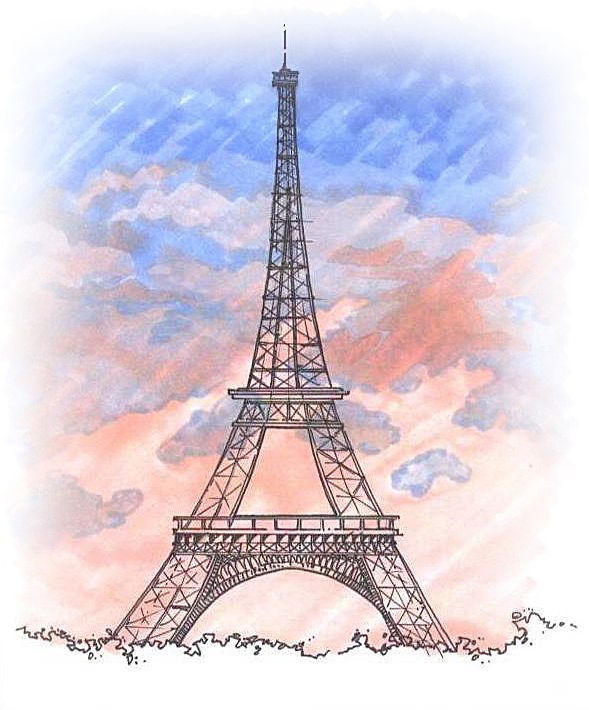 589x710 Personal Sketches Hand Renderings Furniture - Eiffel Tower Sketch Images