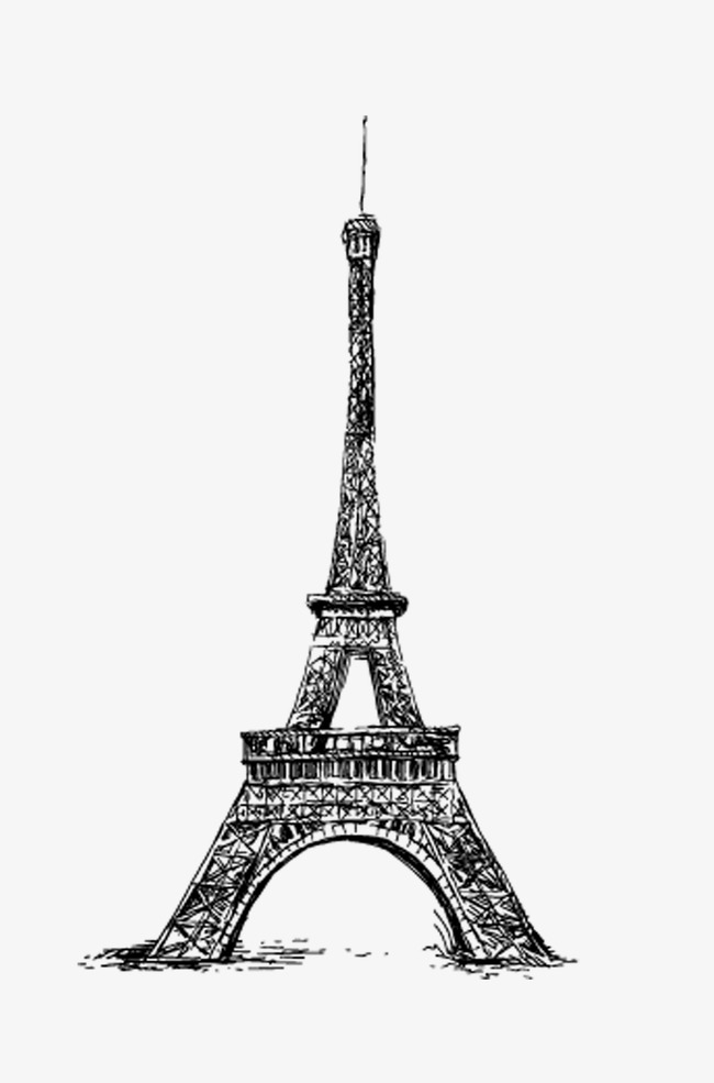 650x985 Eiffel Tower, Sketch Material, Sketch Png Image And Clipart For - Eiffel Tower Sketch Images
