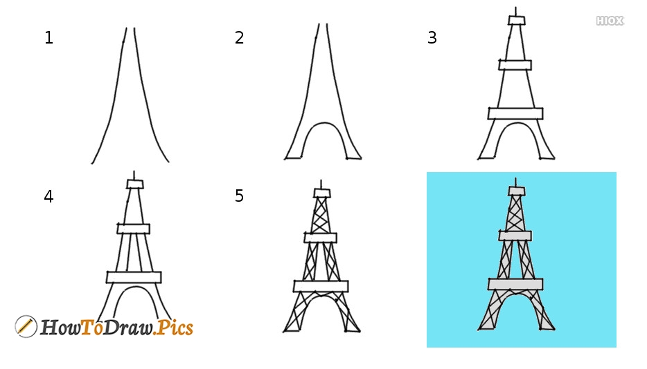 Eiffel Tower Sketch Step By Step At Paintingvalley.com 