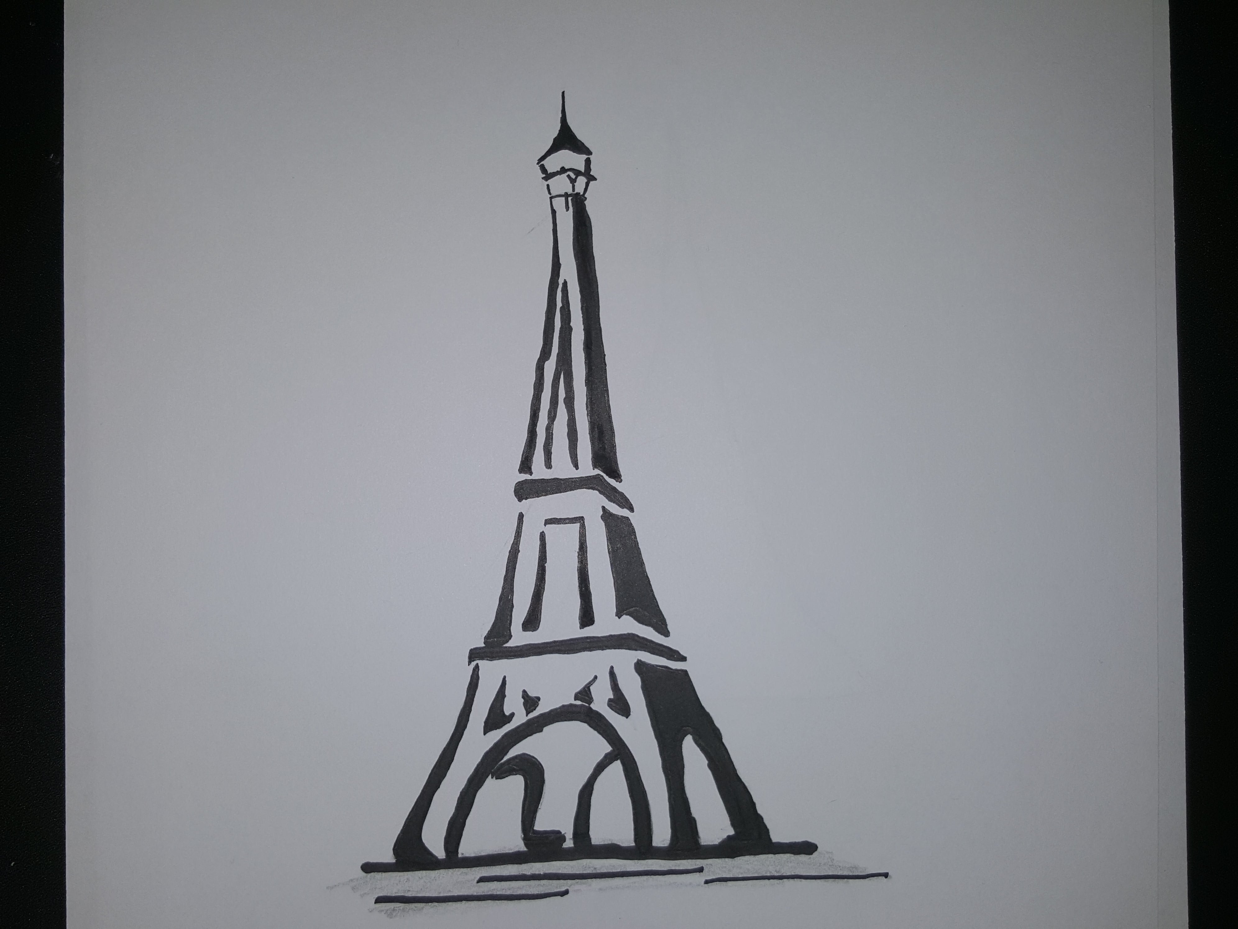 3984x2988 How To Draw Eiffel Tower Simple And Easy!!!!! - Eiffel Tower Sketch Step By Step