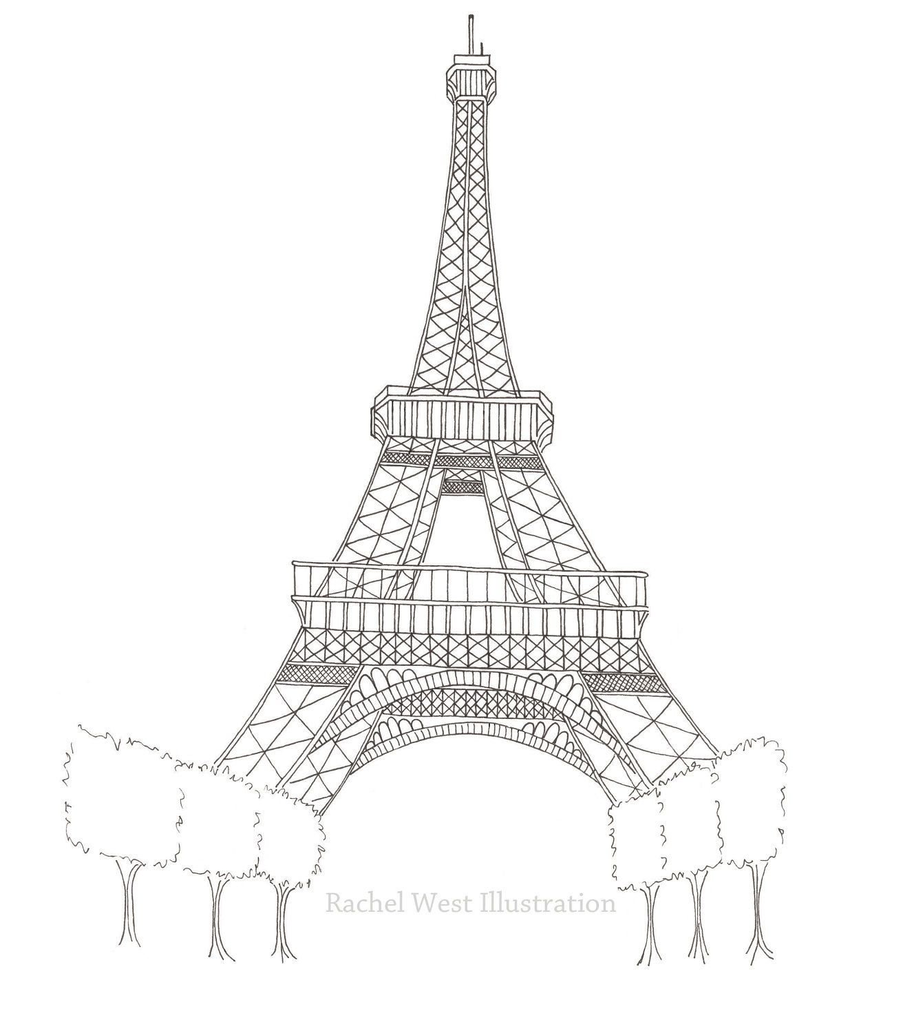 1312x1500 Simple Eiffel Tower Sketch Eiffel Tower Drawing Easy Silhouette - Eiffel Tower Sketch Step By Step