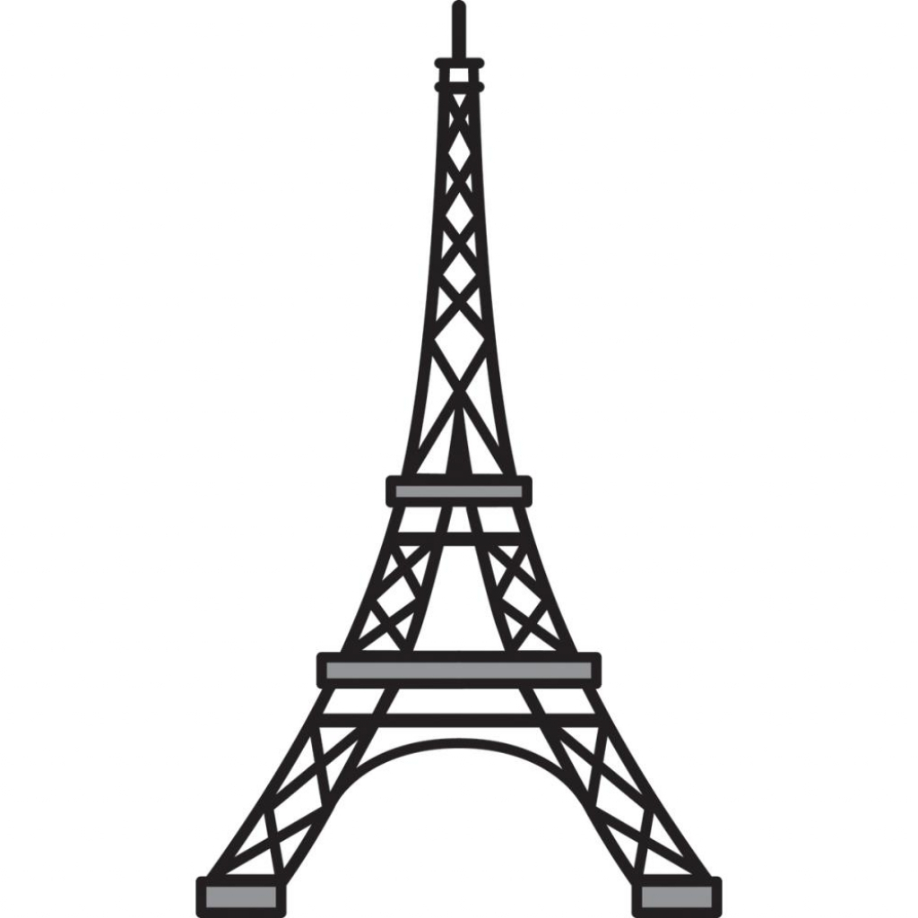 1024x1024 Simple Eiffel Tower Sketch How To Draw An Easy Eiffel Tower Drawn - Eiffel Tower Sketch Step By Step
