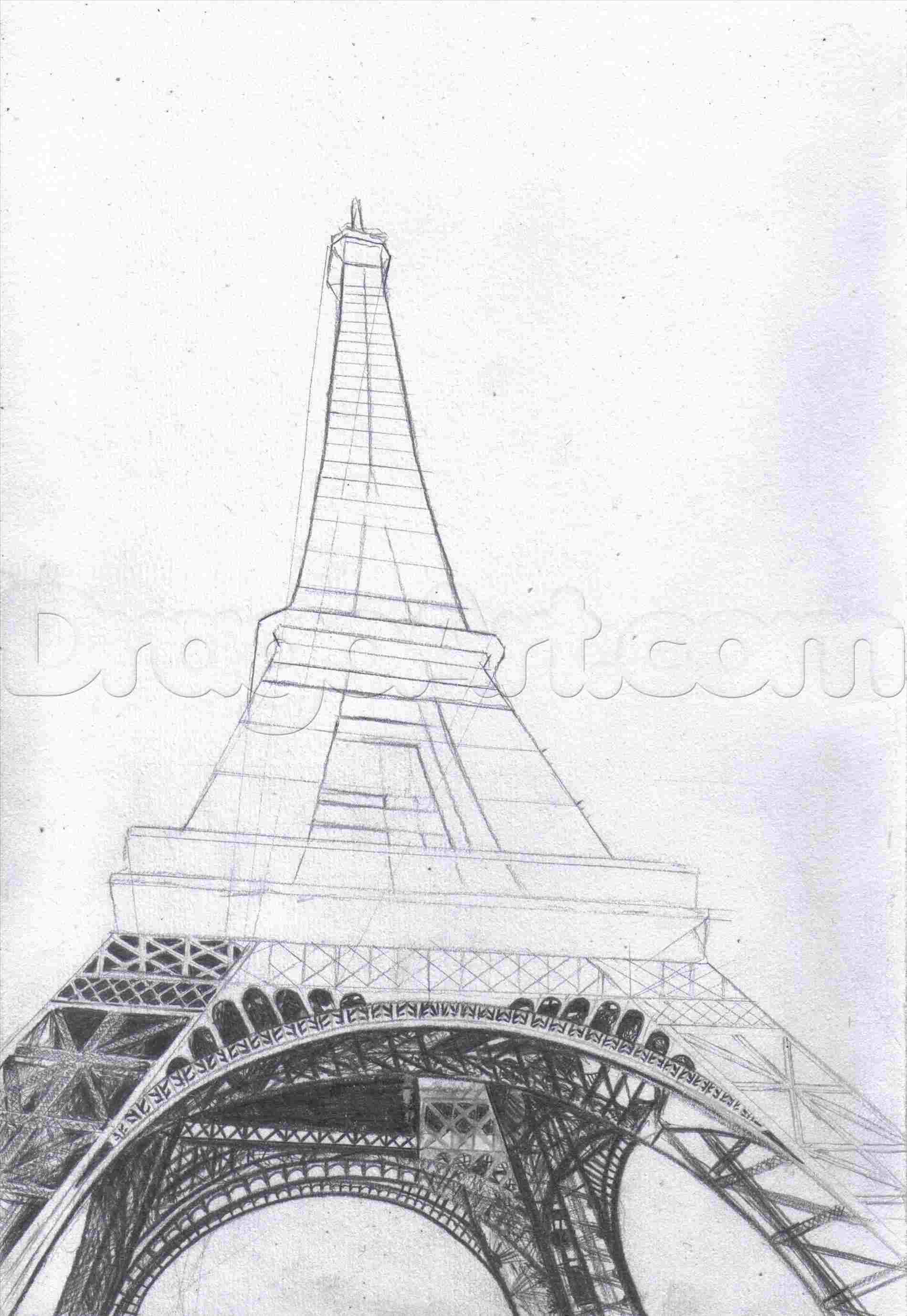 1900x2756 Eiffel Tower Drawing Easy Step By Step Chapeau Design - Eiffel Tower Sketch Step By Step
