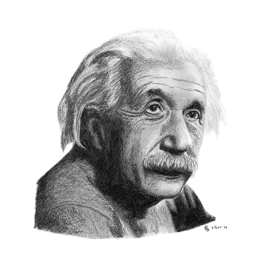 Einstein Sketch at PaintingValley.com | Explore collection of Einstein ...