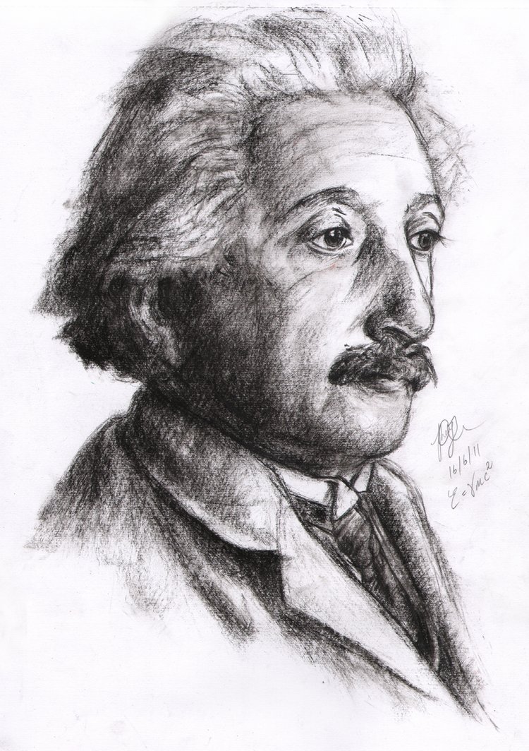 750x1064 Einstein Sketch By Yuanchosaan - Einstein Sketch