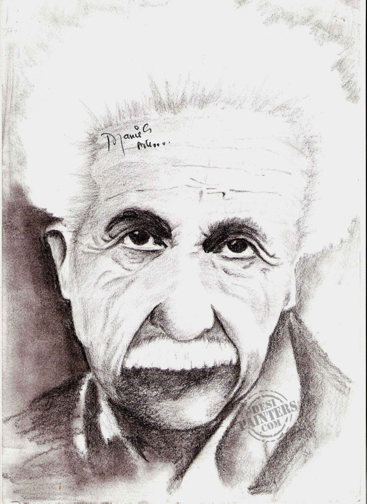 727x1000 Pencil Sketch Of Albert Einstein - Einstein Sketch