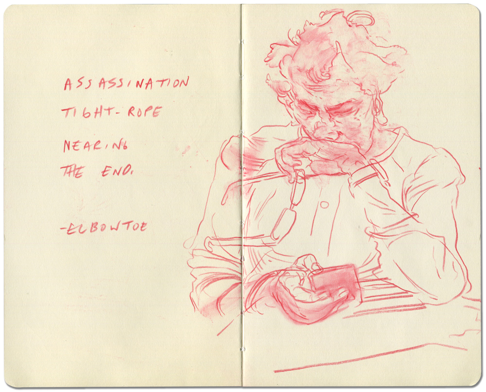 1000x808 Sketch Books Brian Adam Douglas Elbow Toe Studio - Elbow Sketch