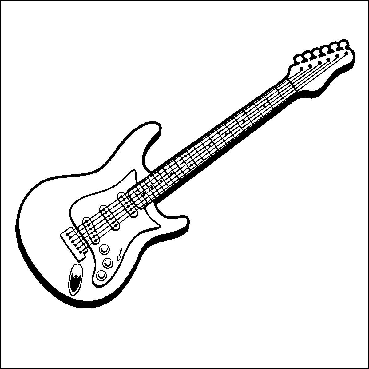 Electric Guitar Sketch Electric Guitar Outline Drawing At - Electric Guitar Sketch. 