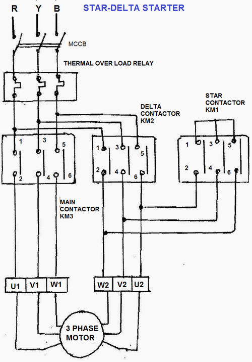 500x716 Star Delta Motor Starter Explained In Details Eep - Electric Motor Sketch