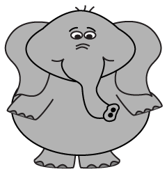 Elephant Cartoon Sketch