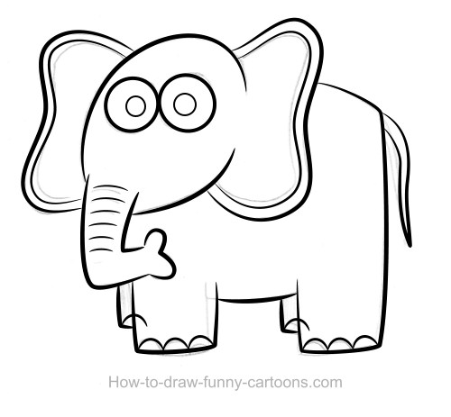 Elephant Cartoon Sketch at PaintingValley.com | Explore collection of ...