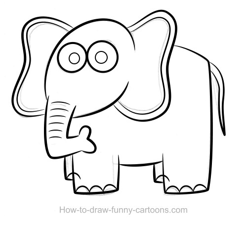 500x463 Elephant Drawing (Sketching + Vector) - Elephant Front View Sketch