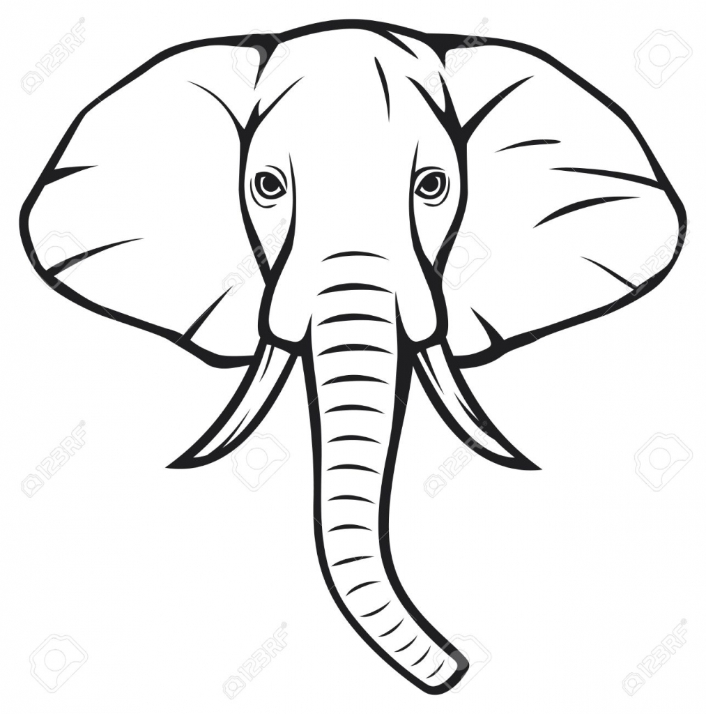 simple elephant outline