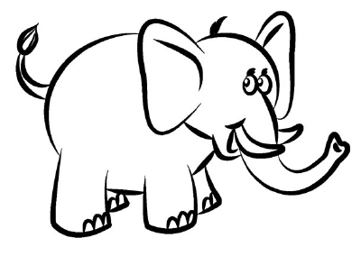 400x284 5. Trace The Lines - Elephant Line Sketch