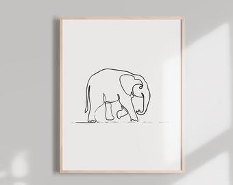 340x270 Elephant Drawing Etsy - Elephant Sketch