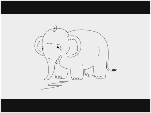 480x360 Elephant Drawing Tutorial Lovely Elephant Sketch Canvas - Elephant Sketch Easy