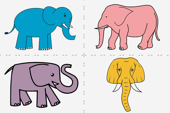 720x480 How To Draw An Elephant For Kids In Easy Steps - Elephant Sketch For Kids