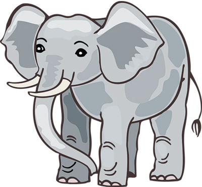 400x370 How To Draw An Elephant For Kids - Elephant Sketch For Kids
