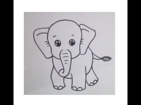 480x360 Learn How To Draw Elephant {Elephant Drawing Tutorial For Kids - Elephant Sketch For Kids