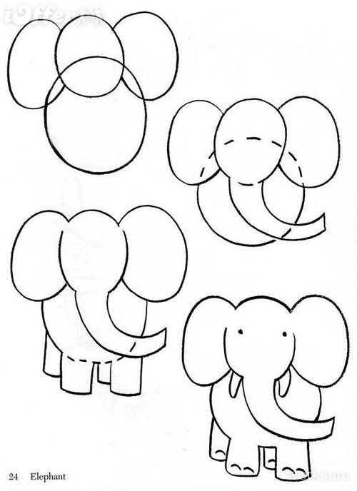 500x688 Pix For Gt Elephant Drawing For Kids Step By Step Art - Elephant Sketch For Kids