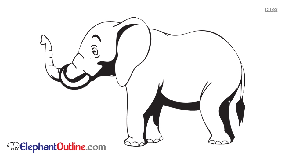 934x534 Elephant Sketch Outline Images - Elephant Sketch Picture