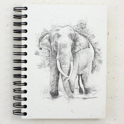 530x530 Mr. Ellie Pooh Elephant Sketch Large Notebook Journal Zee Bee - Elephant Sketch Picture
