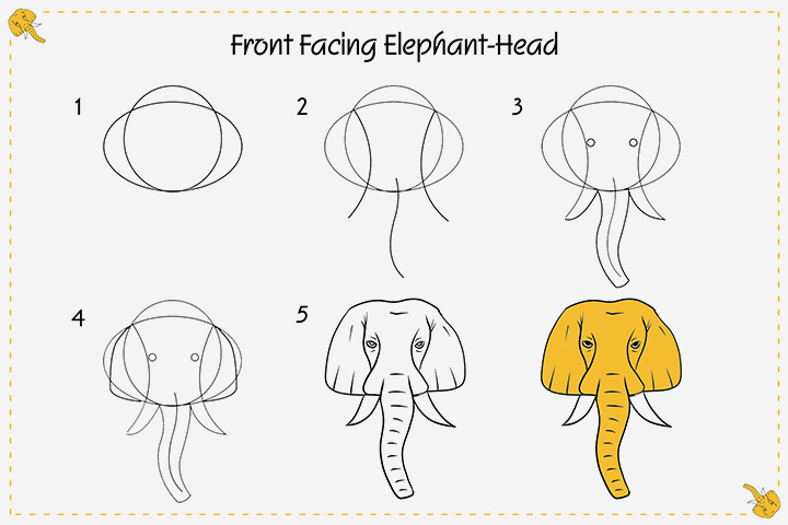 720x480 How To Draw An Elephant For Kids In Easy Steps - Elephant Sketch Simple