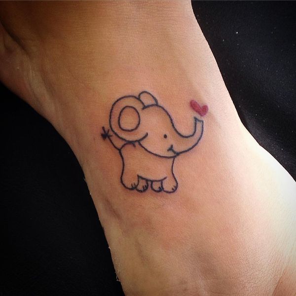 600x600 Elephant Tattoo Designs - Elephant Sketch Tattoo