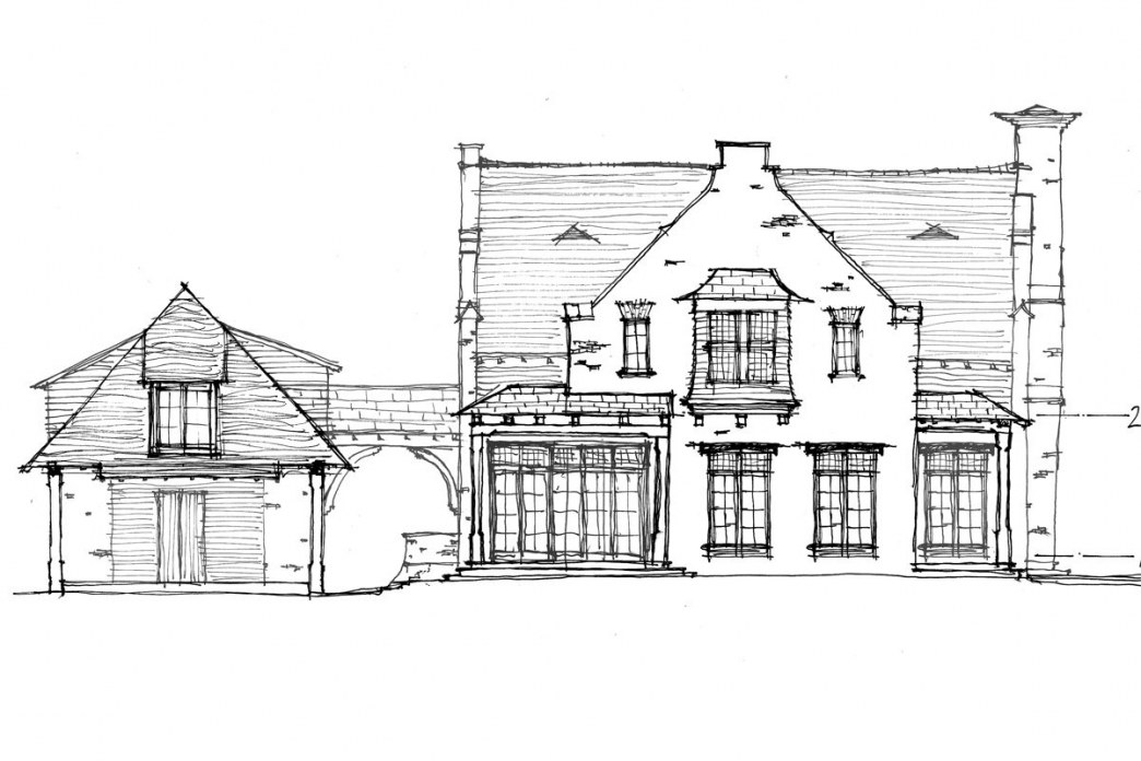 1044x696 Elevation Sketch Mccown Design - Elevation Sketch