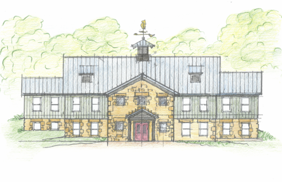 906x587 Upper School Elevation Sketch - Elevation Sketch