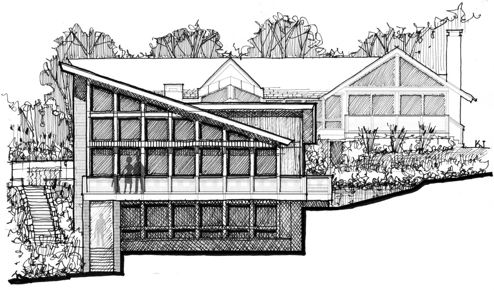 1600x941 All Architectural Designing Elevation Study Over A Cad Drawing - Elevation Sketch