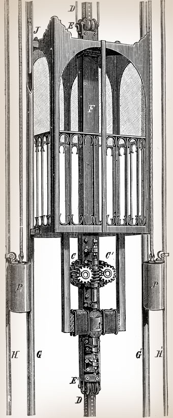 340x820 Heavy Lifting The History Of The Elevator Code - Elevator Sketch