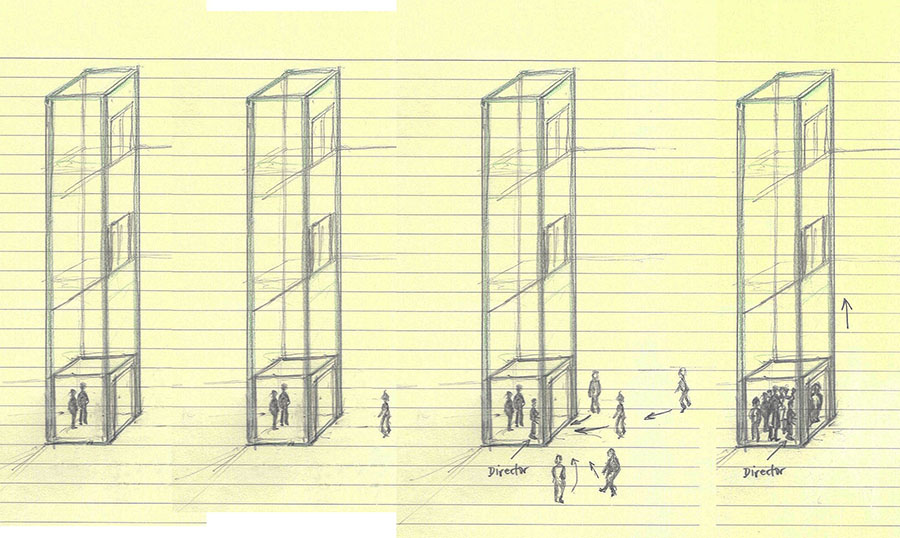 900x538 Mariano Sardon, Art. - Elevator Sketch